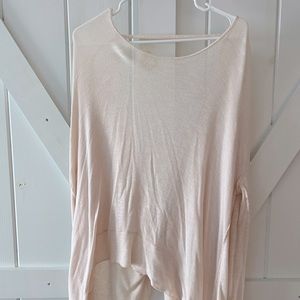 Light pink open back slouchy sweater